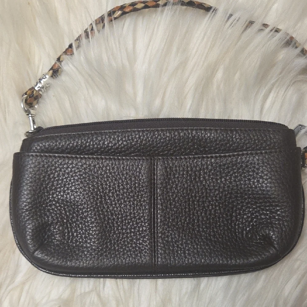 Brighton Textured Black Wristlet with Silver Heart Charm - Picture 4 of 4